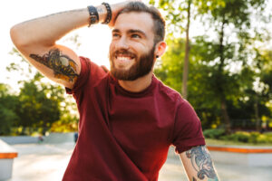 A man thinking about natural highs