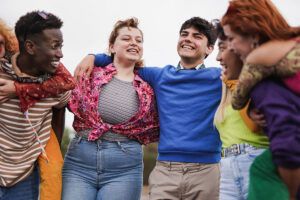 an lgbtq addiction therapy group meets for an outdoor session